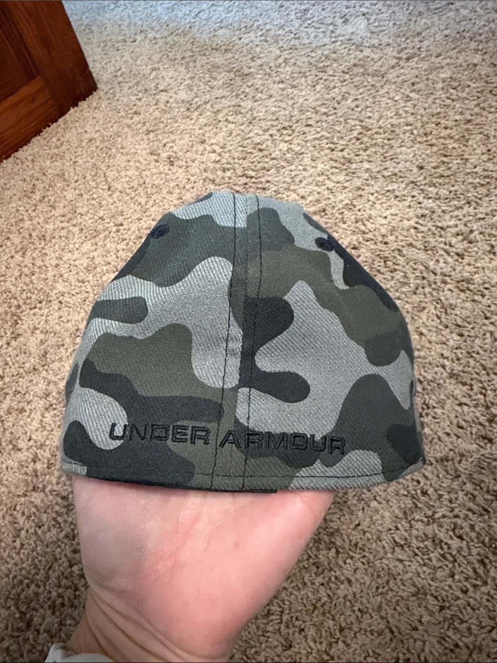 Under Armour Olive Green Camo Hat with Black Bill